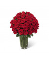 L'arrangement Luxueux de Roses Rouges